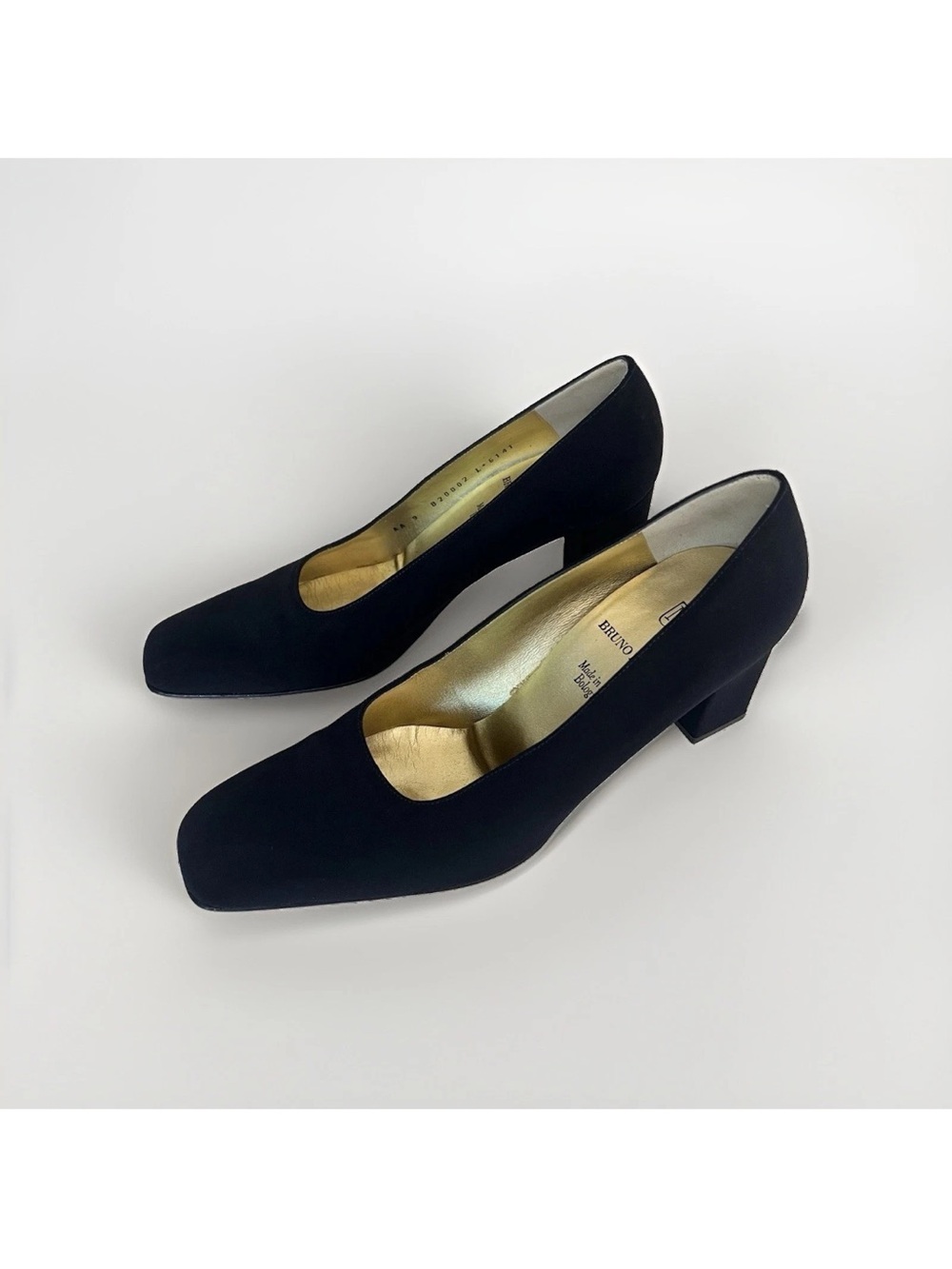 Bruno Magli Black Low Block Heel Pumps